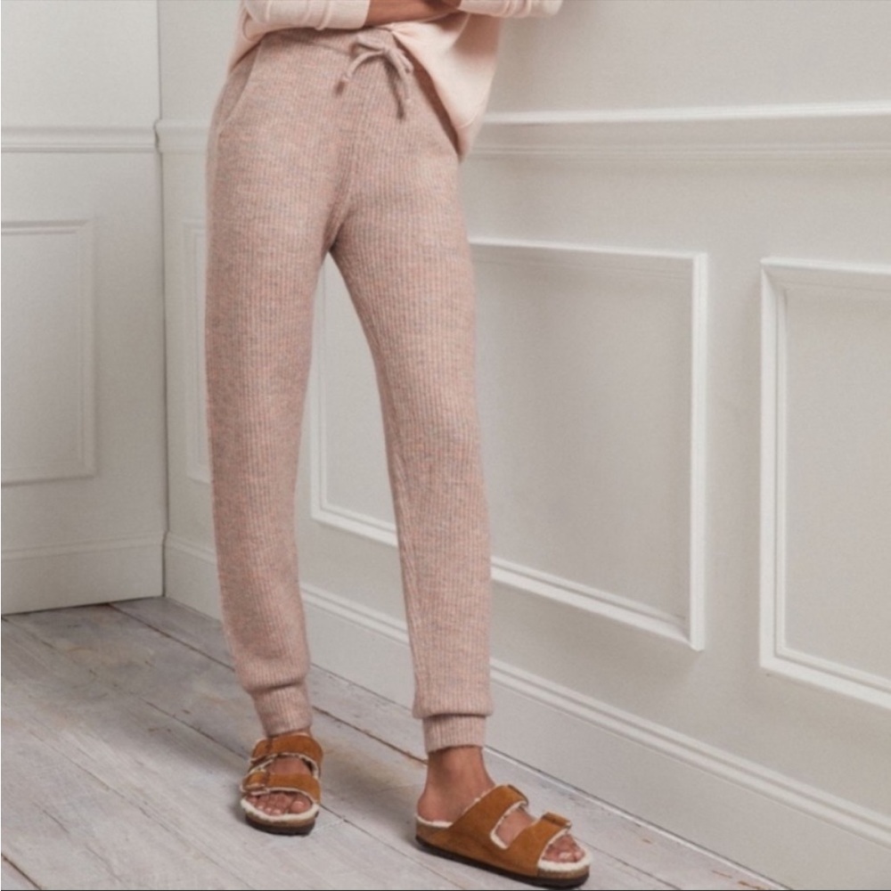 Anthropologie Beige Knit Joggers